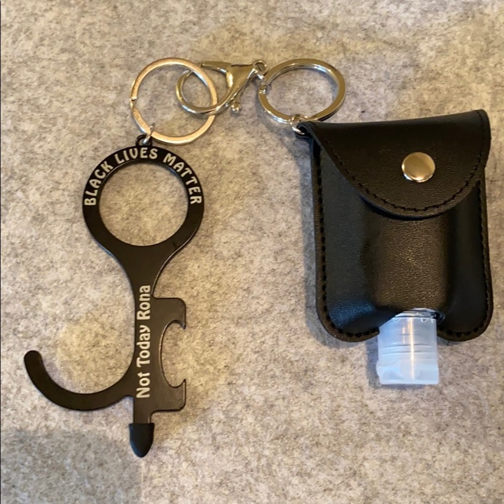 BLM NotTodayRona Touchless Keychain&Hand Sanitizer